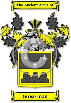 Grose man Family Crest Download (jpg) Legacy Series - 150 DPI